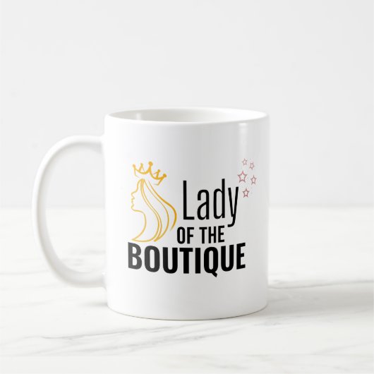 Vrouwe van de Boutique Koffiemok (Links)