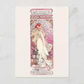 Vrouwe van de Camellias Alphonse Mucha Briefkaart (Voorkant)