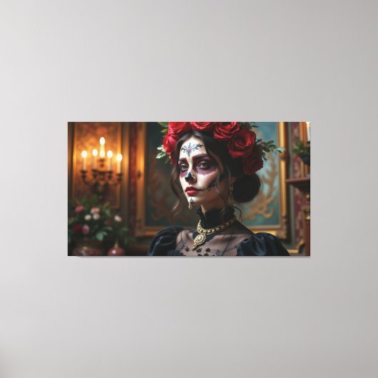 Vrouwe van de Eeuwige Maskerade Canvas Afdruk (Voorkant)