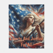 Vrouwe van de Vrijheid - Patriottisme Kunst Fleece Deken (Voorkant)