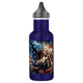 Vrouwe van de Vrijheid - Patriottisme Kunst Waterfles (Links)