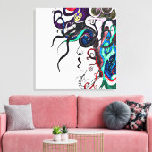 Vrouwe van het leven canvas afdruk (Insitu (Woonkamer))