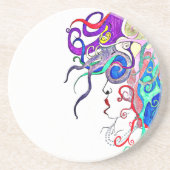 Vrouwe van het leven zandsteen onderzetter (Voorkant)