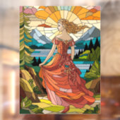 Vrouwe van het Schilderachtig Vista: Glas in lood Raamsticker (Vel 2)