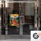 Vrouwe van het Schilderachtig Vista: Glas in lood Raamsticker (Kantoordeur)