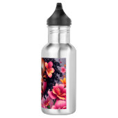 Vrouwe van Kleur Roze Bloemen Musical Notes Waterfles (Rechts)
