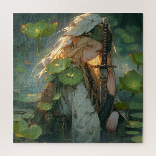 Vrouwe van Lake Anime Fantasy Legpuzzel (Verticaal)