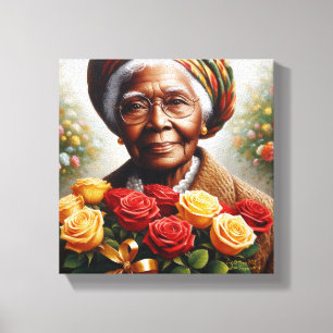 Vrouwe van Roos Canvas Afdruk