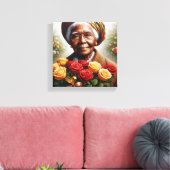 Vrouwe van Roos Canvas Afdruk (Insitu (Woonkamer))