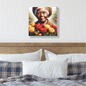 Vrouwe van Roos Canvas Afdruk (Insitu (Slaapkamer))