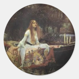 Vrouwe van Shalott - Alfred Tennyson Ronde Sticker