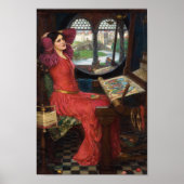 Vrouwe van Shalott | John William Waterhouse Poster (Voorkant)