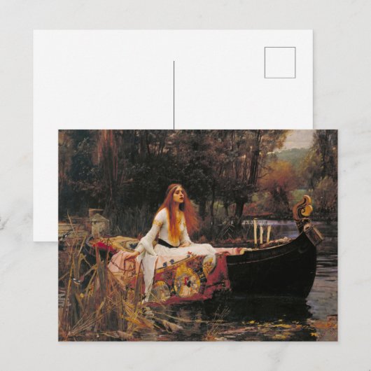 Vrouwe van Shalott Waterhouse Art Briefkaart (Voorkant / Achterkant)