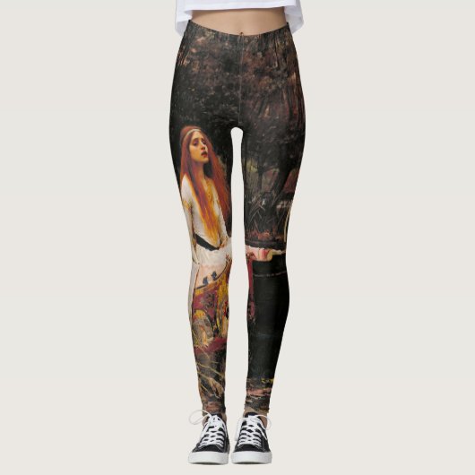 Vrouwe van Shalott Waterhouse Art Leggings (Voorkant)