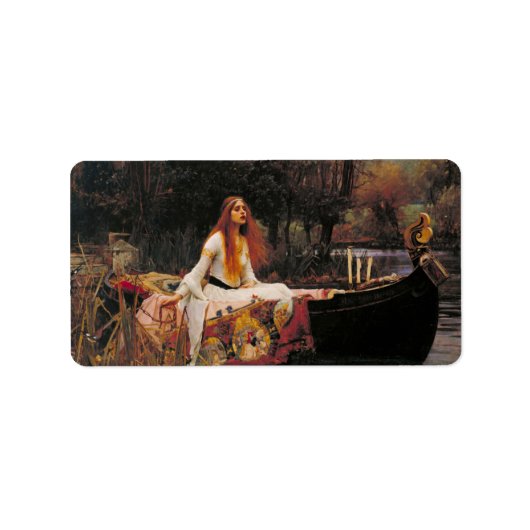 Vrouwe van Shalott Waterhouse Labels (Voorkant)