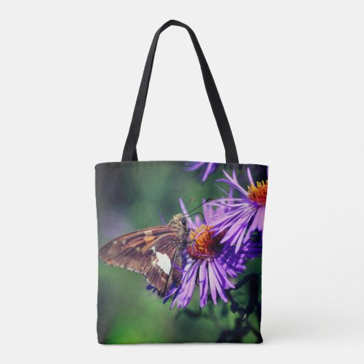 Vrouwe vrouwerij op de wildaster tote bag (Achterkant)