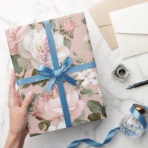 Vrouwelijk babyroze roos wit bloemmotief
