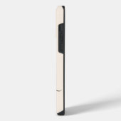 Vrouwelijk Beige Monogram Moderne Script Gepersona iPhone Hoesje (Linkerkant)