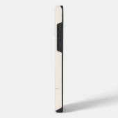 Vrouwelijk Beige Monogram Moderne Script Persoonli iPhone Hoesje (Linkerkant)
