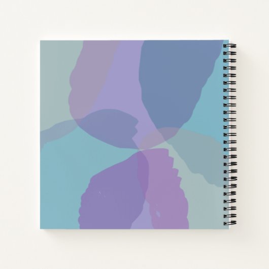 Vrouwelijk Blauw Paarse Dankbaarheid Dagboek Notitieboek (Achterkant)