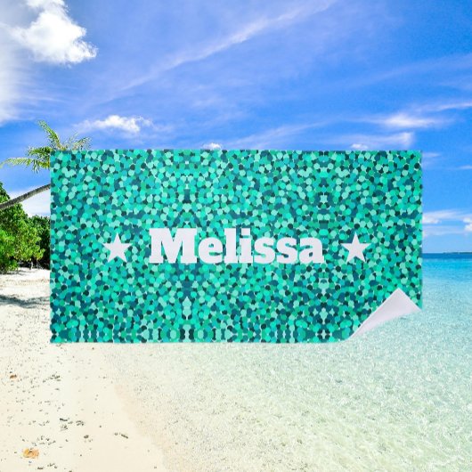 Vrouwelijk Blauwgroen Modern Minimalistisch  Strandlaken