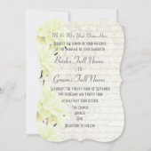  vrouwelijk bleek pastelgeel bloemig huwelijk kaart (Voorkant)