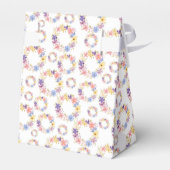 Vrouwelijk Bloemen Krans Verjaardagsfeest Bedankdoosjes (Achterkant)