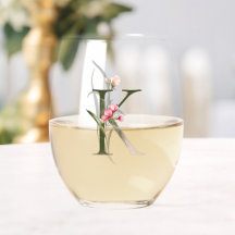 Vrouwelijk Bloemen Monogram Initiaal Letter K