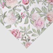  Vrouwelijk Bloemen Waterverf Roze Rozen Tissuepapier (Detail)