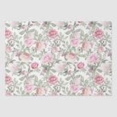  Vrouwelijk Bloemen Waterverf Roze Rozen Tissuepapier (Voorkant)