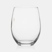 Vrouwelijk bloemmonogram de letter D Wijnglas Zonder Voet (Links)