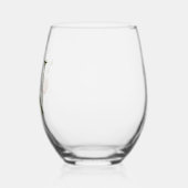 Vrouwelijk bloemmonogram Initiaal de letter N Wijnglas Zonder Voet (Links)