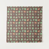 Vrouwelijk bloemmotief wandkleed (Voorkant (horizontaal))