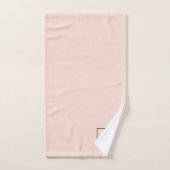 Vrouwelijk Blush Roze Monogram Initiaal Script Chi Bad Handdoek (Handdoek)