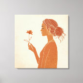 Vrouwelijk Boho Portret Canvas Afdruk (Voorkant)