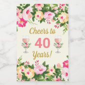 Vrouwelijk Cheers Verjaardag Mini Fles Label Wijn Etiket (Enkel label)