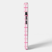 Vrouwelijk Christelijk Roze Lattice Hart Folk Art Case-Mate iPhone Case (Achterkant / Links)