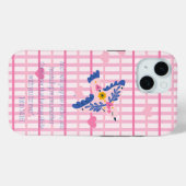 Vrouwelijk Christelijk Roze Lattice Hart Folk Art Case-Mate iPhone Case (Achterkant (horizontaal))
