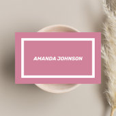 Vrouwelijk Clean Pink Typografie Script Casual Visitekaartje