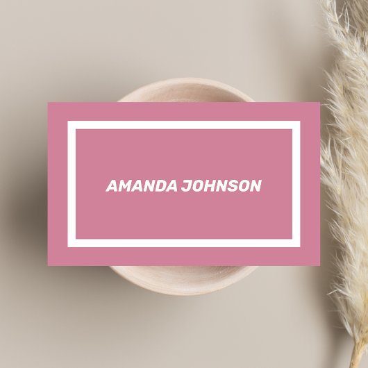 Vrouwelijk Clean Pink Typografie Script Casual Visitekaartje