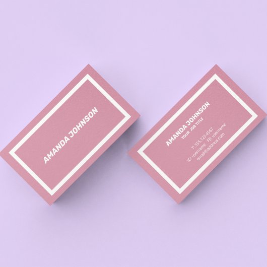 Vrouwelijk Clean Pink Typografie Script Casual Visitekaartje