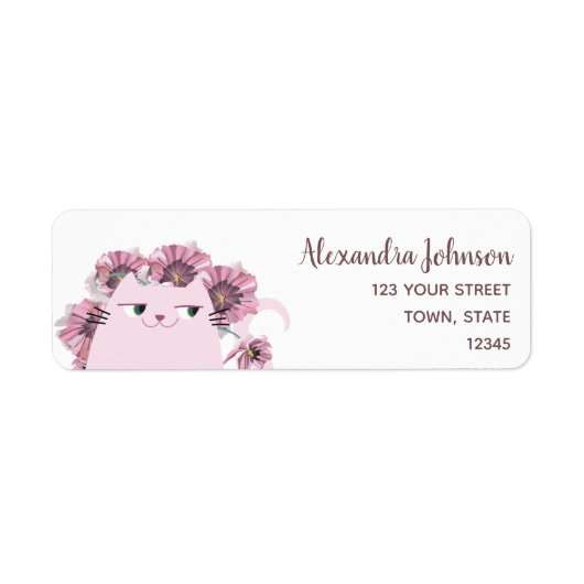 Vrouwelijk Cute Retouradres Etiket (Voorkant)