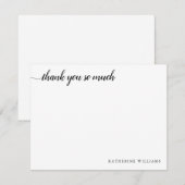 Vrouwelijk Dank je wel voor het elegante moderne s Notitiekaartje (Voorkant / Achterkant)