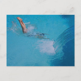 vrouwelijk duiken briefkaart