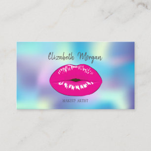 Vrouwelijk Elegant Holografisch , Lippen , Make-up Visitekaartje