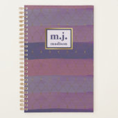 Vrouwelijk Faux Gold met Paarse penseelstreken Planner (Voorkant)