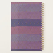 Vrouwelijk Faux Gold met Paarse penseelstreken Planner (Achterkant)