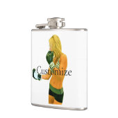 Vrouwelijk fitnessmodel bokst in Thunder_Cove Heupfles (Links)