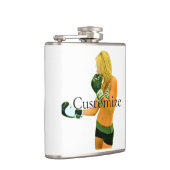 Vrouwelijk fitnessmodel bokst in Thunder_Cove Heupfles (Rechts)