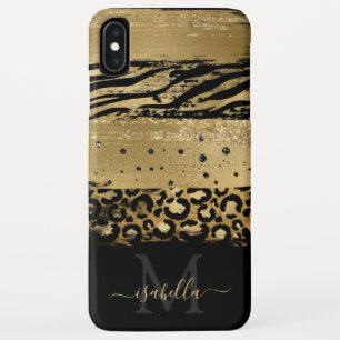 Vrouwelijk Fun Modern Gouden Glitter Gesigneerd Case-Mate iPhone Case